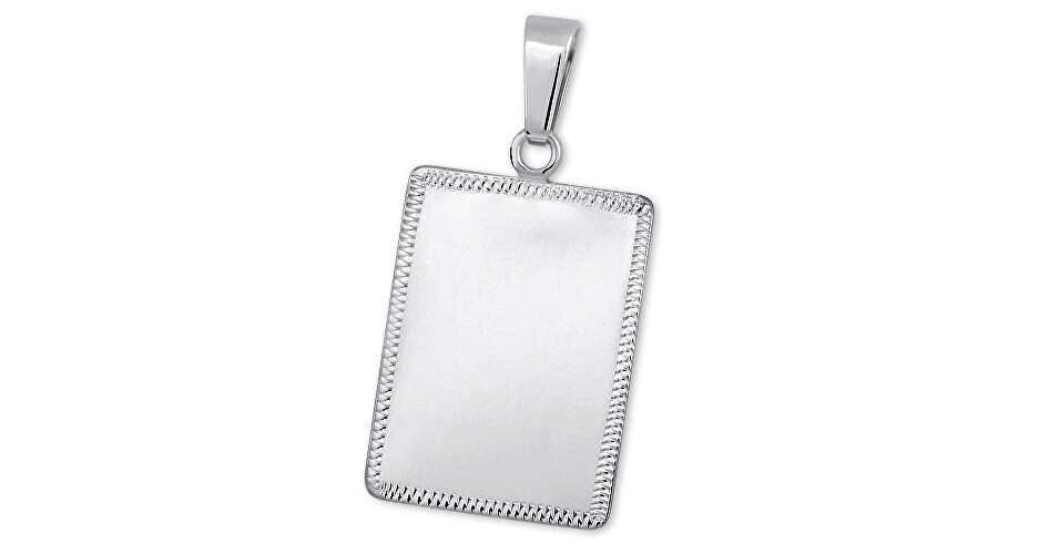 Brilio Silver Stříbrný přívěsek Destička na gravírování 441 001 02074 04 - 2,09 g