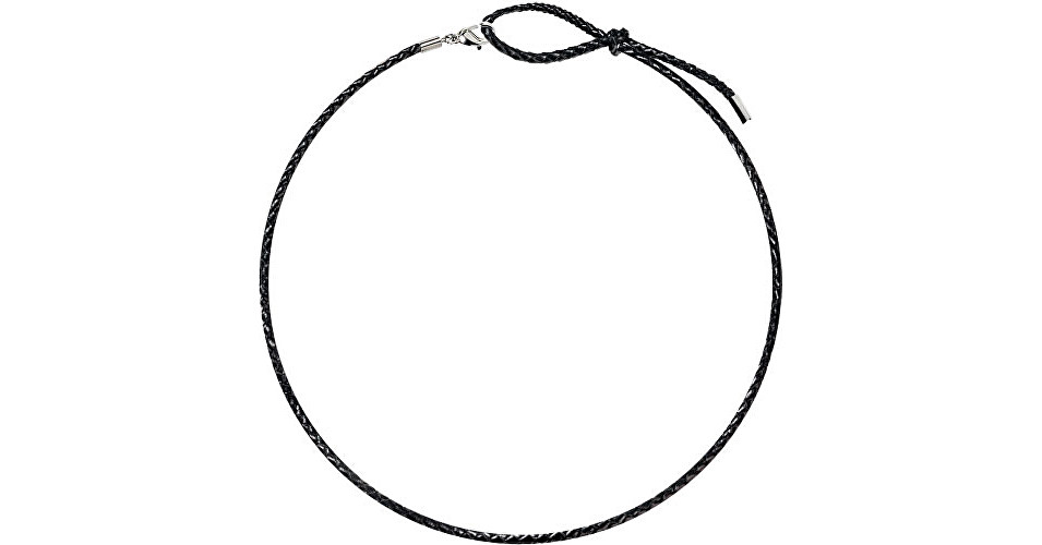 Morellato Kožený náhrdelník Drops Black SCZH6