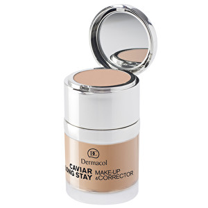 Fotografie Dermacol Dlouhotrvající make-up s výtažky z kaviáru a zdokonalovací korektor (Caviar Long Stay Make-Up & Corrector) 30 ml 1 Pale