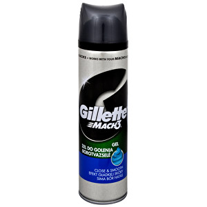 Gillette Gel pro důkladné a hladké oholení Mach3 Close & Smooth (Gel) 200 ml