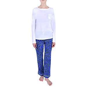 Calvin Klein Dámské pyžamo Pj In A Box White w/layered starburst print QS6141E-YL8 S