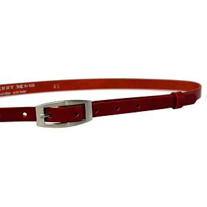 Penny Belts Dámský kožený opasek 15-2-93 Červený 100 cm