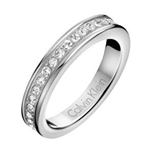 Calvin Klein Ocelový prsten s krystaly Hook KJ06MR0401 57 mm