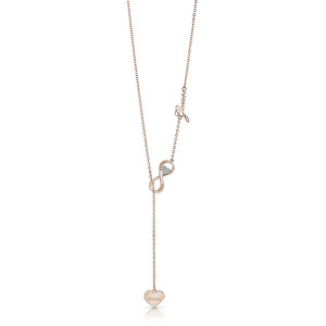 Guess Výrazný bronzový náhrdelník Endless Love UBN85015