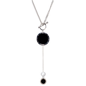 JwL Luxury Pearls Dlouhý ocelový náhrdelník s pravou perlou JL0477CH