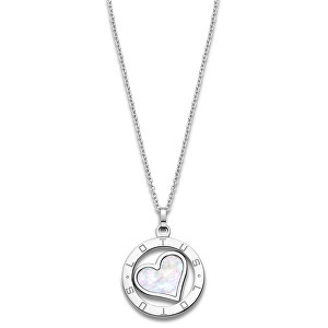 Lotus Style Ocelový náhrdelník s perleťovým srdcem LS2023-1/1