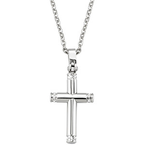 Morellato Ocelový náhrdelník s křížem Motown SAEV14