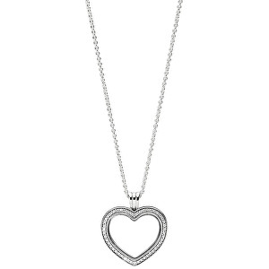 Pandora Stříbrný náhrdelník s medailonem na elementy 397230CZ-60 (řetízek, přívěsek)