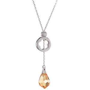 Preciosa Náhrdelník Silky Topaz 6855 61