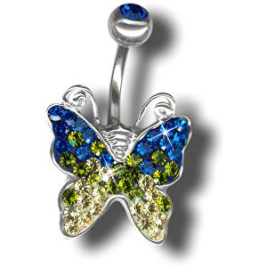 Tribal Piercing do pupíku ATCBUTTERFLY-C 1,6 x 8 mm