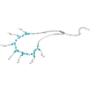 Tribal Řetízek na nohu BAF03-BLUE-WHITE