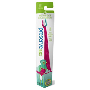 Preserve Dětský zubní kartáček soft - růžový