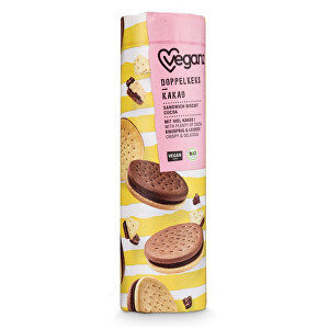 Zobrazit detail výrobku Veganz Dvojité sušenky s kakaovou náplní, Bio 330 g Zobrazit detail výrobku Veganz Dvojité sušenky s kakaovou náplní, Bio 330 g