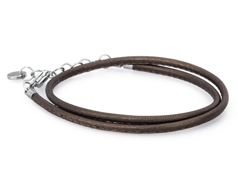 Brosway Hnědý kožený náramek Bracciale BBR31