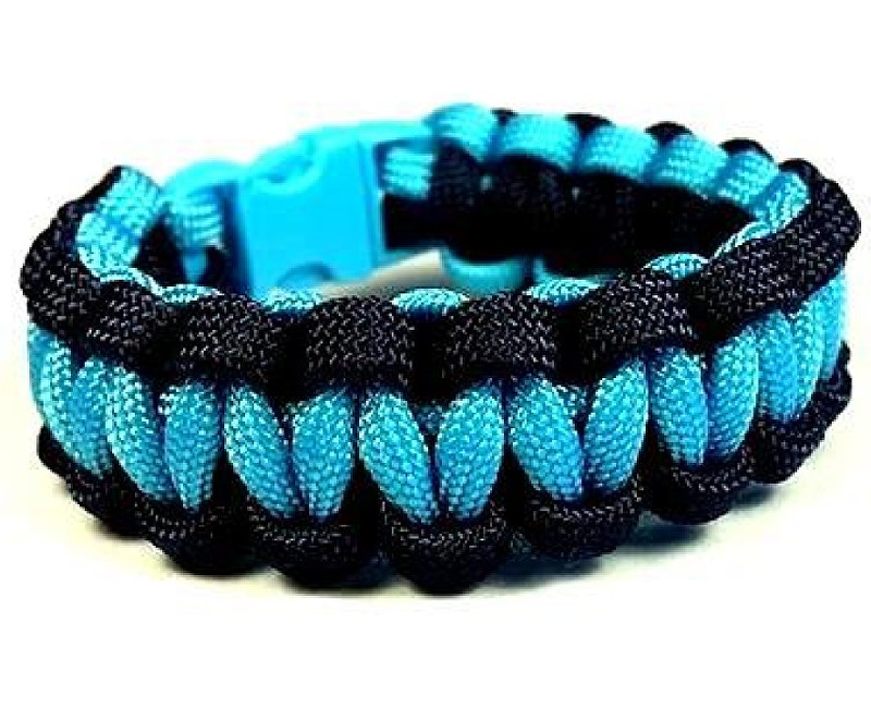 Cordell Paracord náramek Solomon Černá-Modrá M ( 18 - 19 cm )