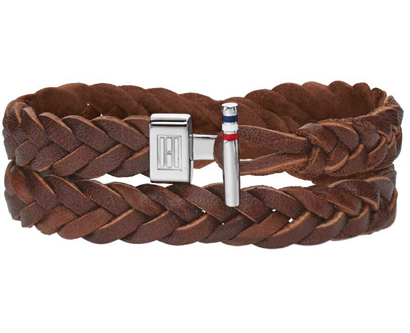 Tommy Hilfiger Hnědý kožený náramek TH2700532