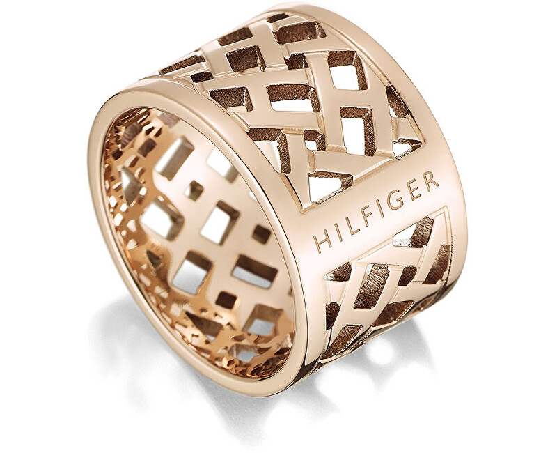 Tommy Hilfiger Originální pozlacený prsten z oceli TH2700744 58 mm