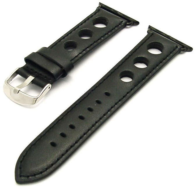 Apple doplňky Černý kožený řemínek pro Apple 38 mm