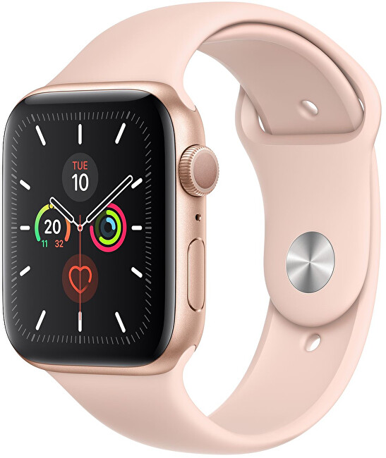 Apple Watch Series 5 40mm zlatý hliník s pískově růžovým sportovním řemínkem