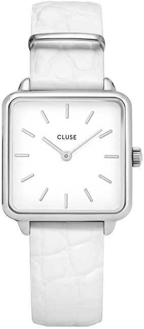 Cluse La Tétragone Silver/White Alligator CL60017 Cluse