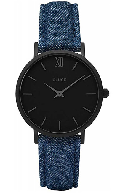 Cluse Minuit Full Black/Blue Denim CL30031