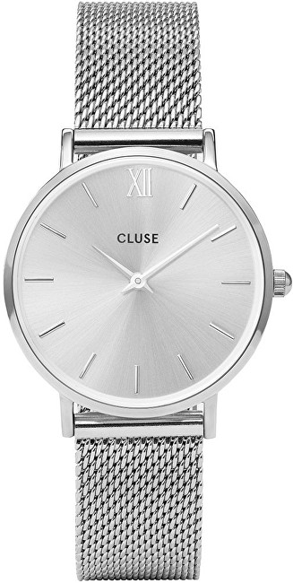 Cluse Minuit Mesh Full Silver CL30023