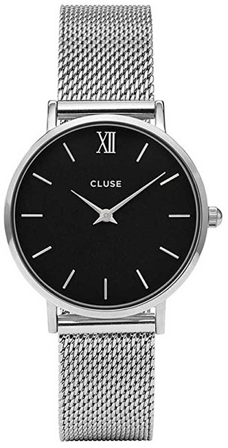 Cluse Minuit Mesh Silver/Black CL30015