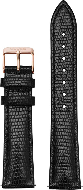 Cluse Řemínek La Bohème Black Lizard/Rose Gold CLS068