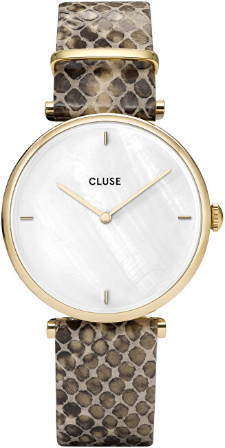 Cluse Triomphe Gold White Pearl/Soft Almond Python CL61008