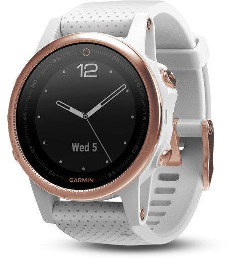 Garmin Fenix 5S Sapphire Rose Gold Optic White band