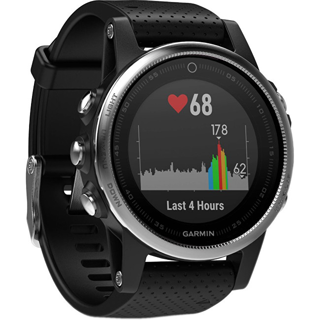 Garmin Fenix 5S Silver Optic Black band