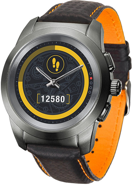 MyKronoz Hybridní hodinky ZeTime Premium Titanium/Black - 39 mm
