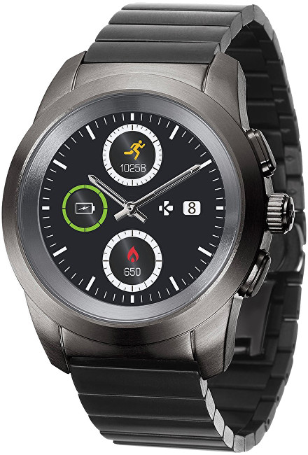 MyKronoz Hybridní hodinky ZeTime Elite Titanium Modern Link - 44 mm