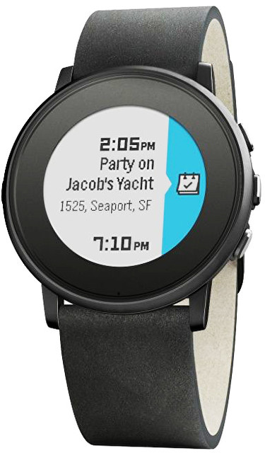 Pebble Time Steel Round Smartwatch černé 20 mm
