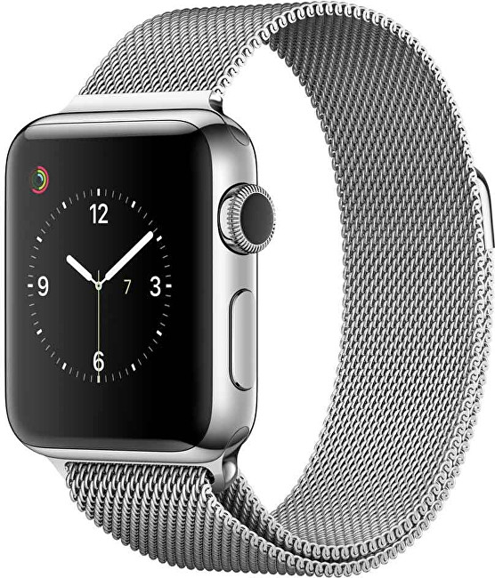Apple Watch Series 2 38mm ocel se stříbrným milánským tahem - SLEVA