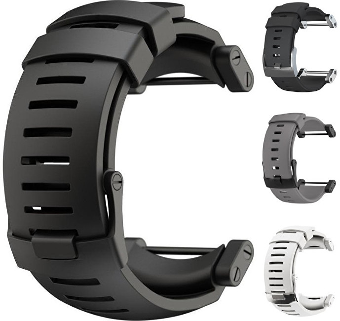 Suunto Silikonový řemínek k hodinkám Core černý s černou sponou