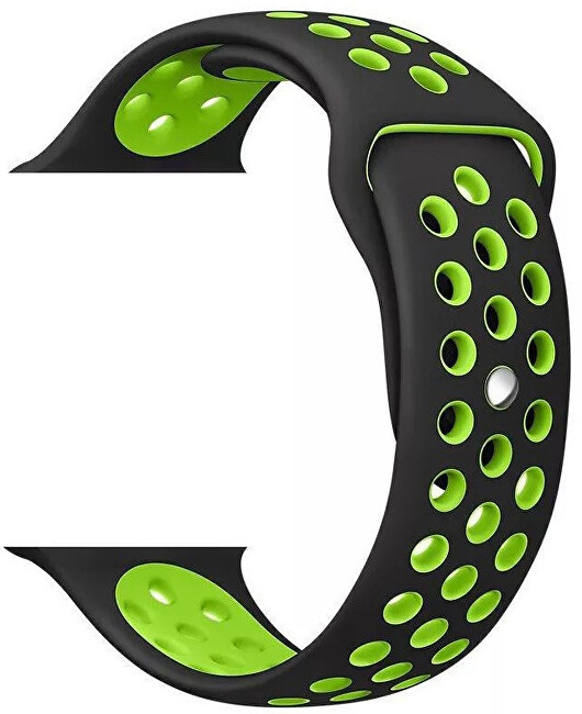 Wotchi Silikonový řemínek pro Apple Watch Černá/Zelená 38/40 mm
