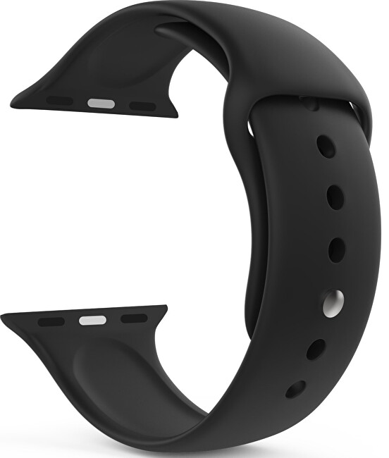 4wrist Silikonový řemínek pro Apple Watch - Černý 38/40 mm - S/M