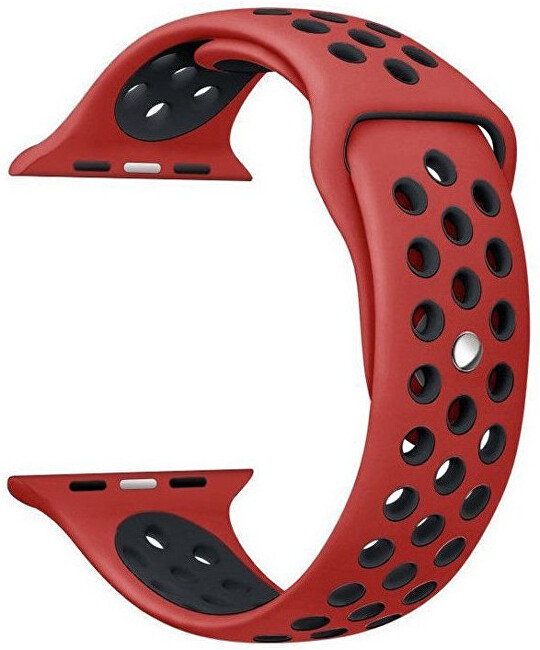 Wotchi Silikonový řemínek pro Apple Watch Červená/Černá 38/40 mm