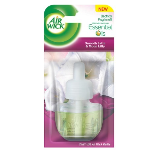 Air Wick Elektrický osvěžovač vzduchu Jemný satén a měsíční lilie 19 ml - náplň