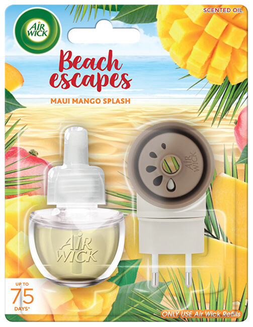 Air Wick Elektrický osvěžovač vzduchu Mangové šplíchnutí (Beach Escapes Maui) 19 ml