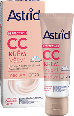 Astrid CC krém vše v 1 OF 20 medium Perfect Skin 40 ml