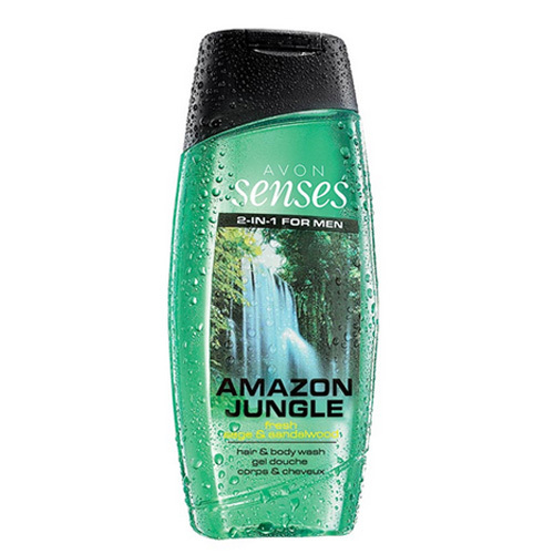 Avon Posilující sprchový gel na vlasy a tělo pro muže (Senses Amazon Jungle) 500 ml