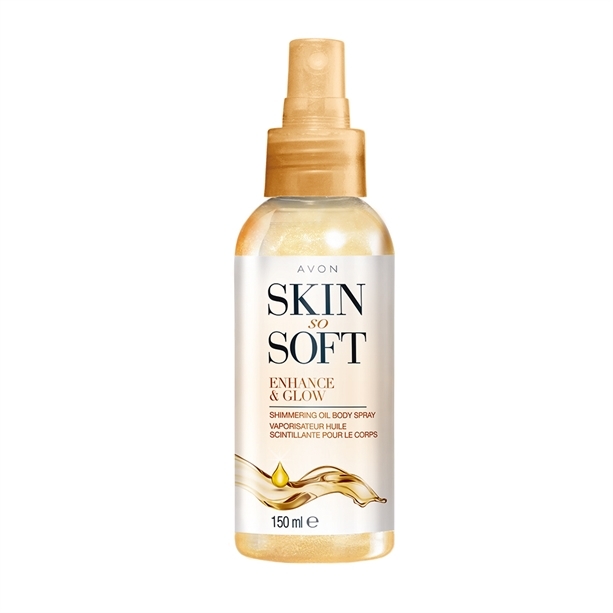 Avon Rozjasňující třpytivý tělový olej ve spreji Skin So Soft ) Shimmering Oil Body Spray) 150 ml