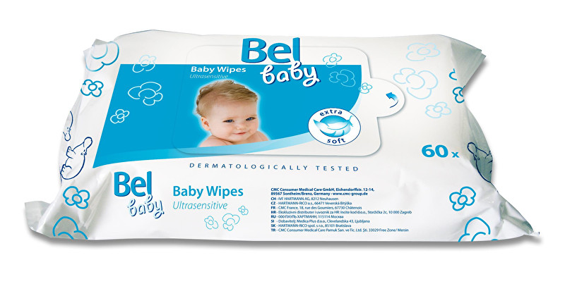 Bel Vlhčené ubrousky Baby (Ultrasensitive Baby Wipes) 60 ks
