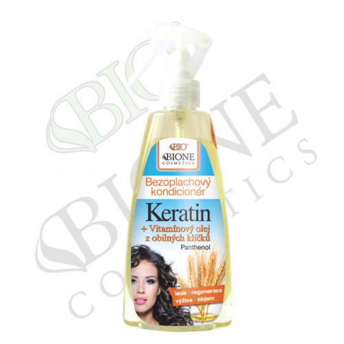 Bione Cosmetics Bezoplachový kondicionér Keratin + Vitamínový olej z obilných klíčků 260 ml