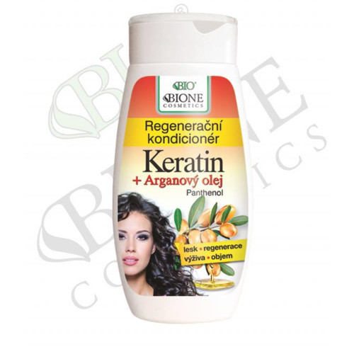 Bione Cosmetics Regenerační kondicionér Keratin + Arganový olej s panthenolem 260 ml