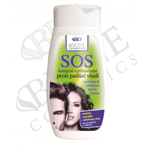 Bione Cosmetics SOS šampon s přísadami proti padání vlasů 260 ml