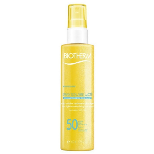 Biotherm Tělový sprej na opalování SPF 50 Spray Solaire Lacte (Ultra Light Moisturizing Sun Spray) 200 ml