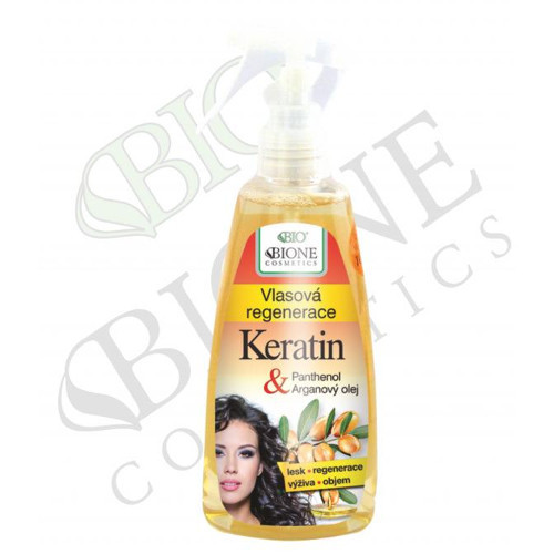 Bione Cosmetics Vlasová regenerace Keratin + Arganový olej s panthenolem 260 ml